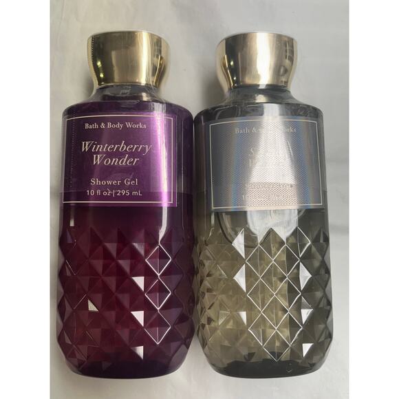 2 x Bath & Body Works shower gel SWEATER WEATHER & WINTERBERRY WONDER Lot of 2 - Picture 3 of 9